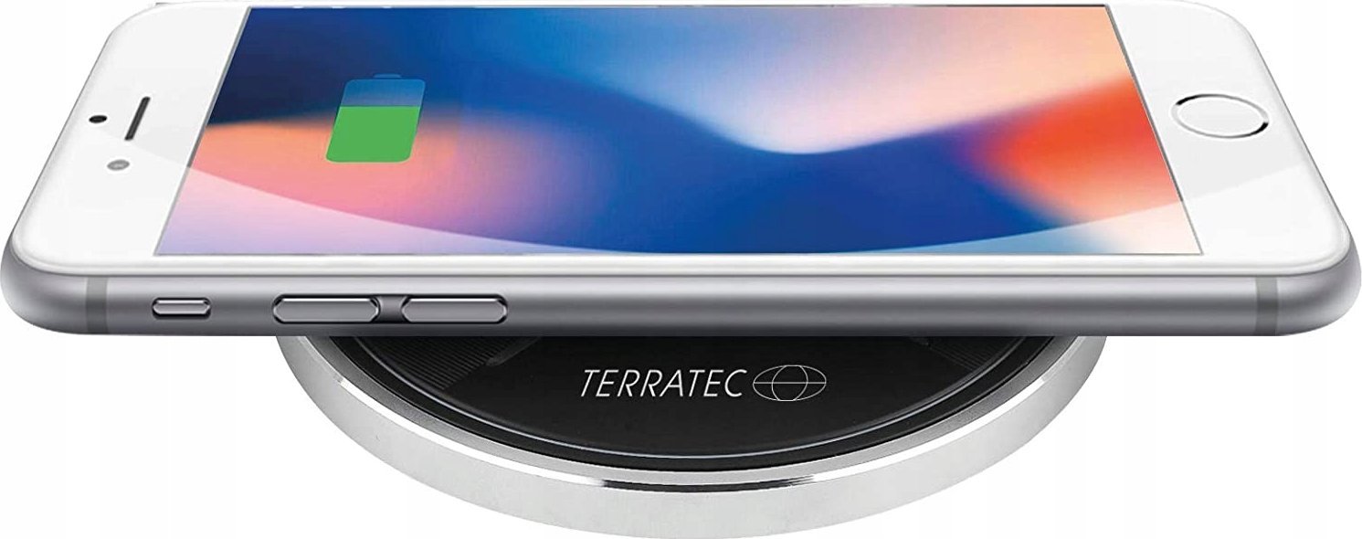 Karikues wireless Terratec ChargeAIR Dot, karikim i shpejtë, për smartphone, i zi argjendtë