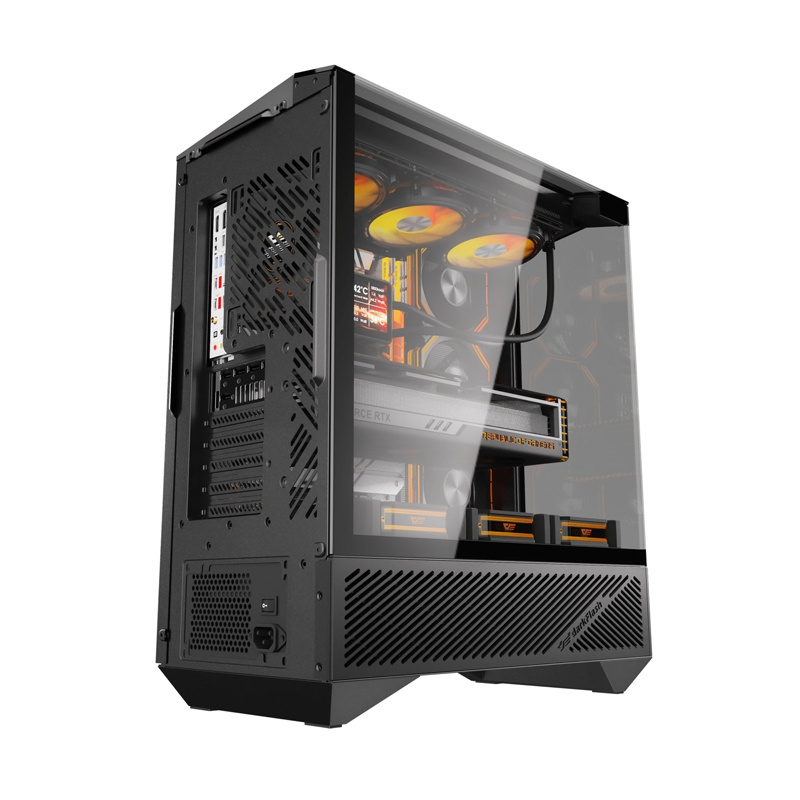 Kornizë kompjuteri Darkflash DY460, ATX, 4 ventilatorë ARGB, e zezë