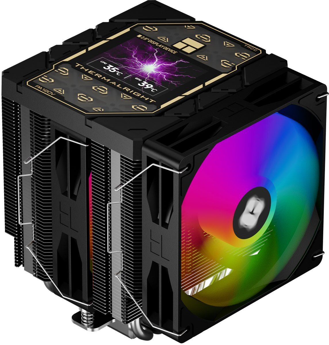 Ftohës procesori Thermalright Peerless Assassin 120 Vision ARGB, 120 mm, me ndriçim ARGB, i zi