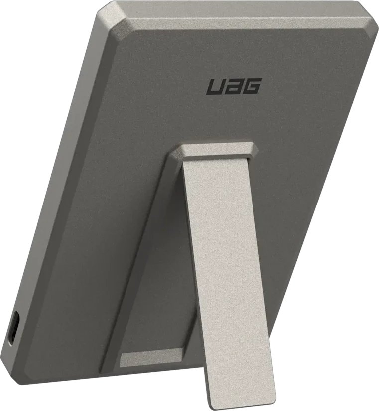 Power bank magnetik UAG Ultra Slim, 5000mAh, me mbajtëse kickstand, titanium