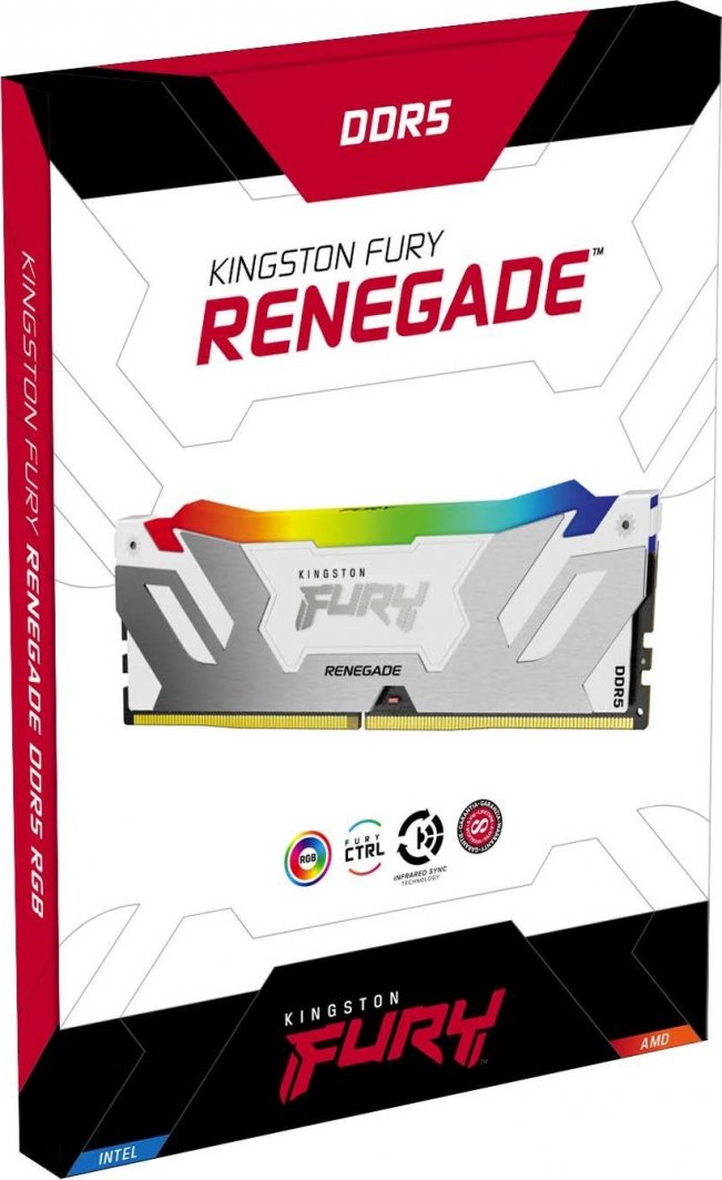 Memorie Kingston Fury Renegade RGB, DDR5, 16 GB, 6000 MHz, CL32, KF560C32RWA-16