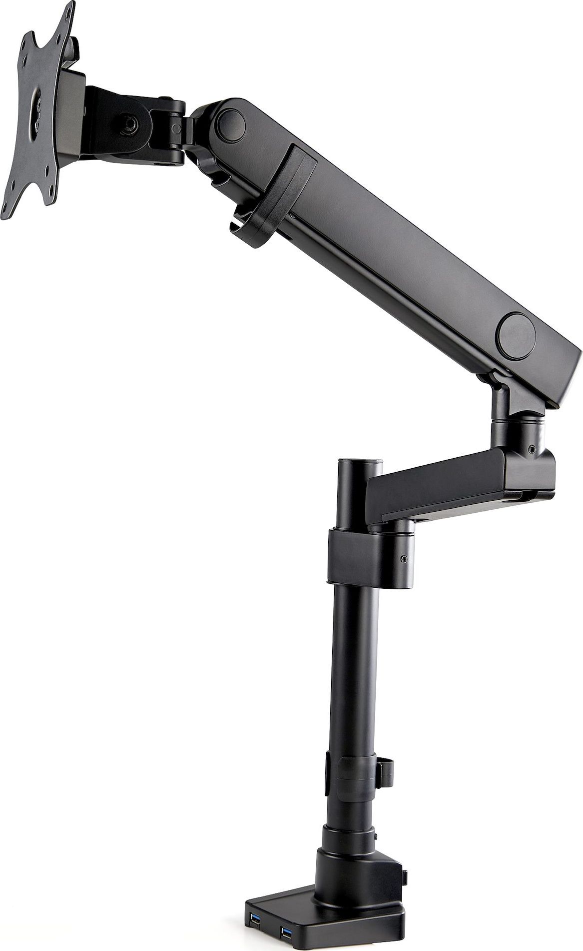 Mbajtëse tavoline për monitor StarTech, krah i vetëm, deri 34", me 2 porta USB 3.0, e zezë