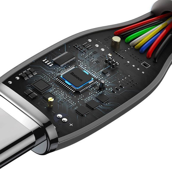 Kabllo Baseus Jelly USB-C në USB-C, 100W, 2m, e zezë