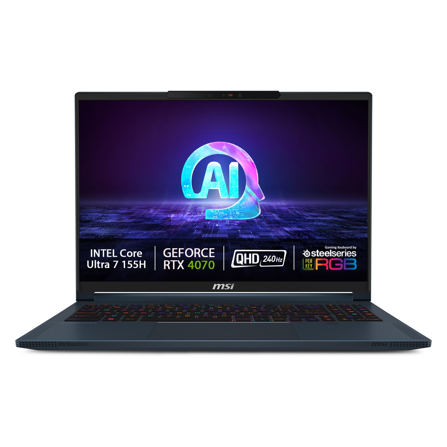 Laptop MSI Stealth 16 AI Studio A1VGG, Intel Core Ultra U7-155H, 16", 2560x1600, 32GB RAM DDR5, 1TB SSD, NVIDIA GEFORCE RTX 4070, Win 11 Home, i kaltër