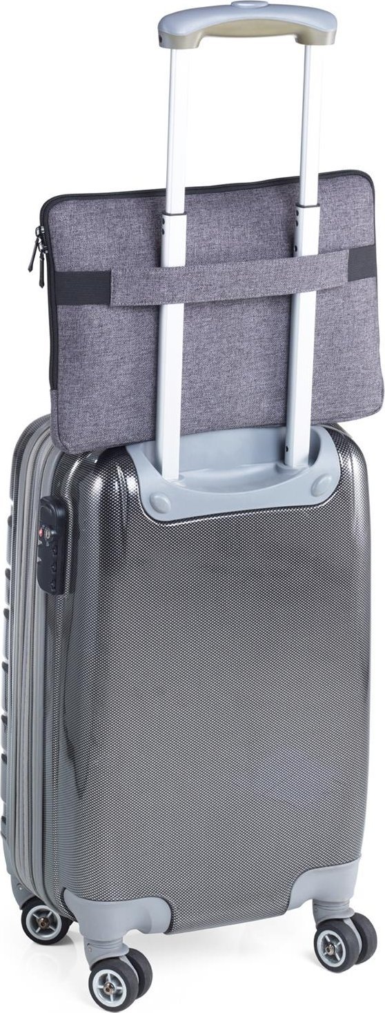 Çantë portfolio Troika Mon Carry, me zinxhir, gri