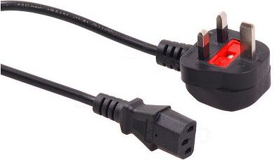 Kabllo e energjisë Maclean 3 pin, GB plug, 3m, e zezë