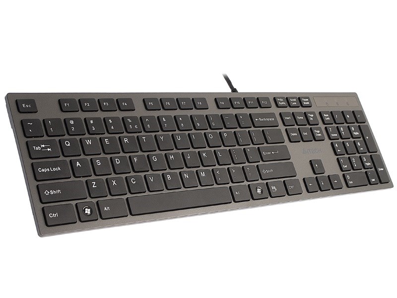 Tastierë universale A4 Tech KV-300H, USB, e hirtë, e zezë