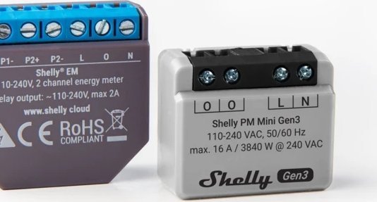 Matës inteligjent energjie Shelly PM Mini Gen3, Wi‑Fi, 16A, i bardhë