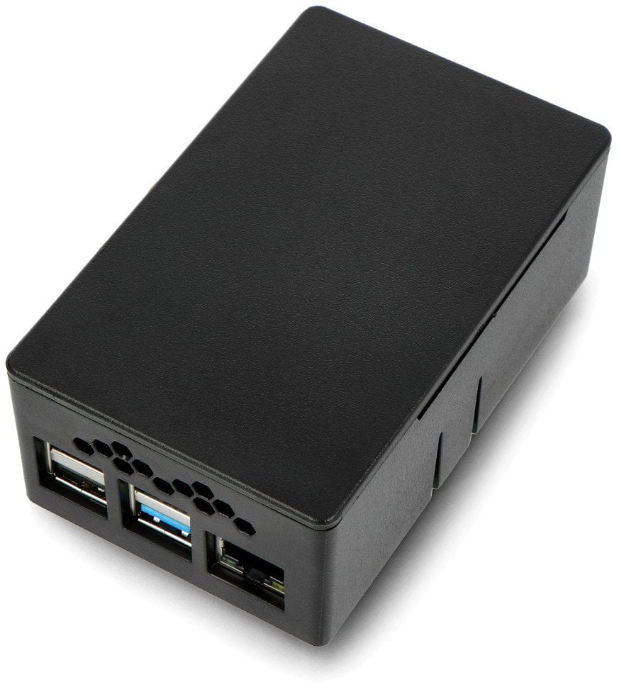 Kuti HighPi Pro për Raspberry Pi 4, Universal Port, plastike e zezë