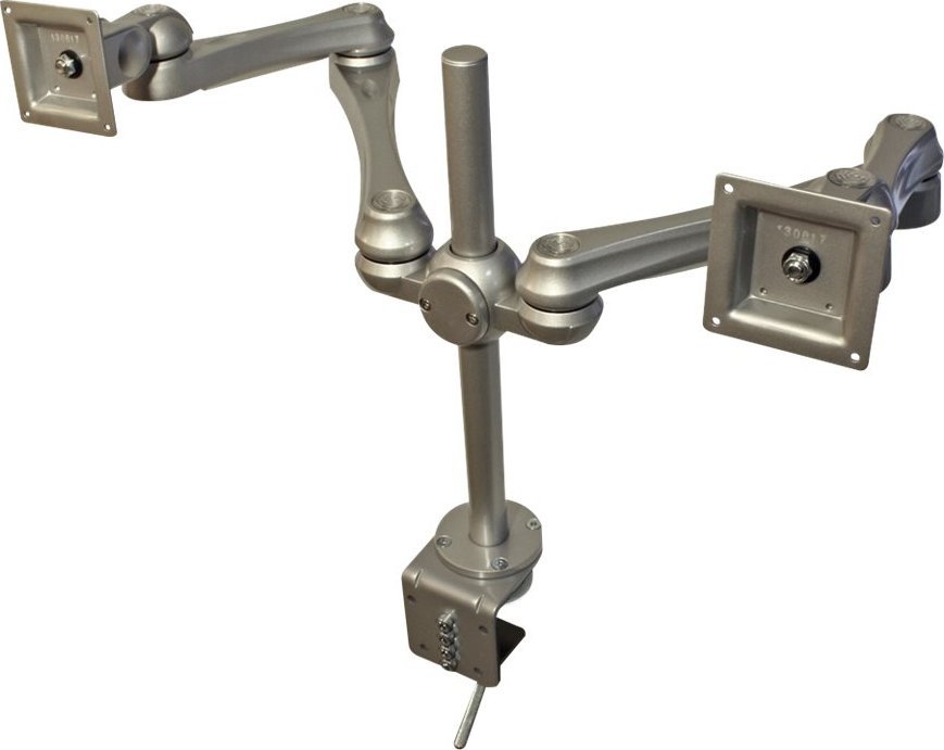 Mbajtëse monitori Roline LCD Double Arm, për 2 monitorë, montim në tavolinë, argjendtë