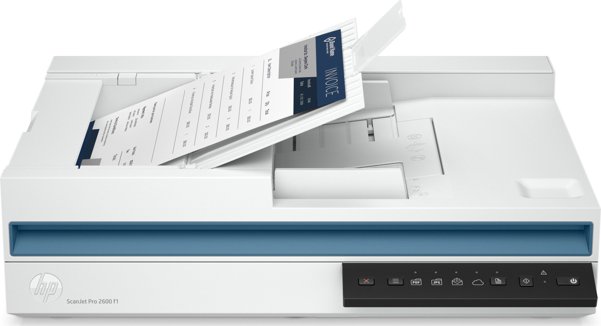 Skaner HP ScanJet Pro 2600 F1, flatbed dhe ADF, 600 x 600 DPI, A4, i bardhë