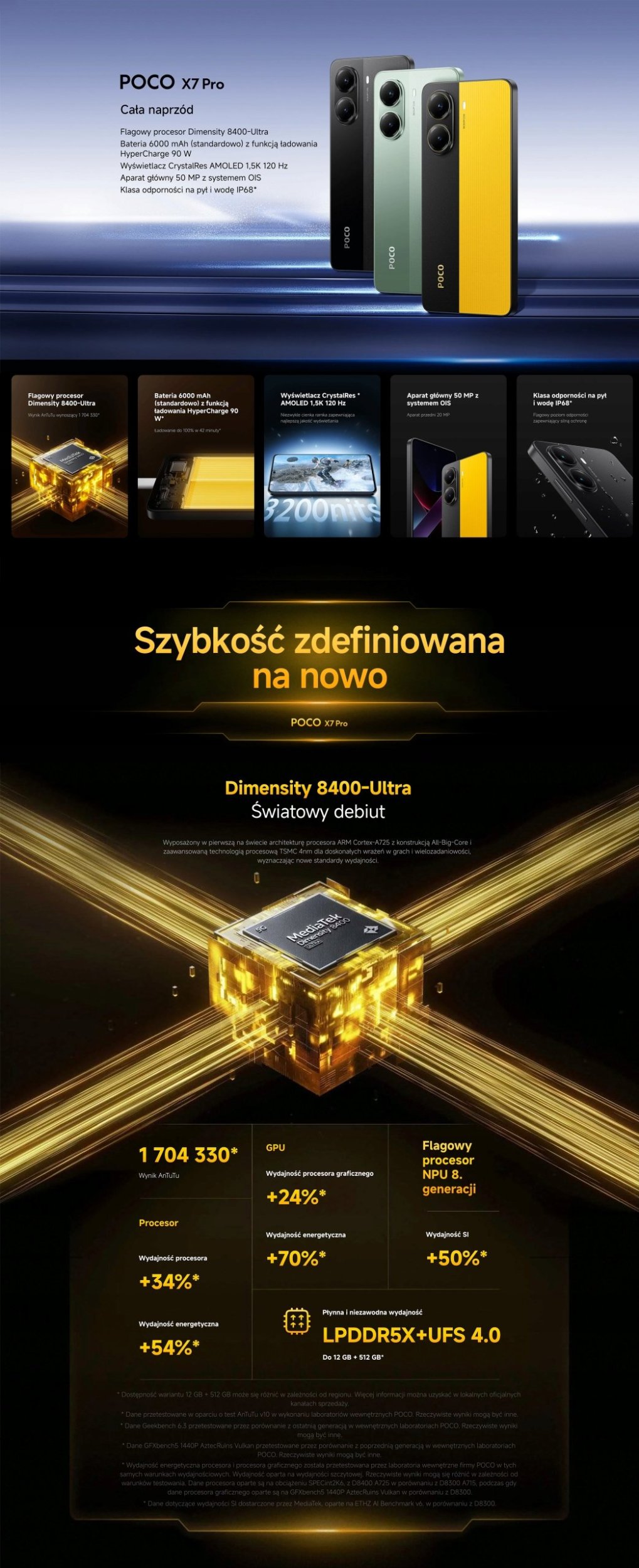 Telefoni POCO X7 Pro, 6.67", 8GB 256GB, 5G, jeshil