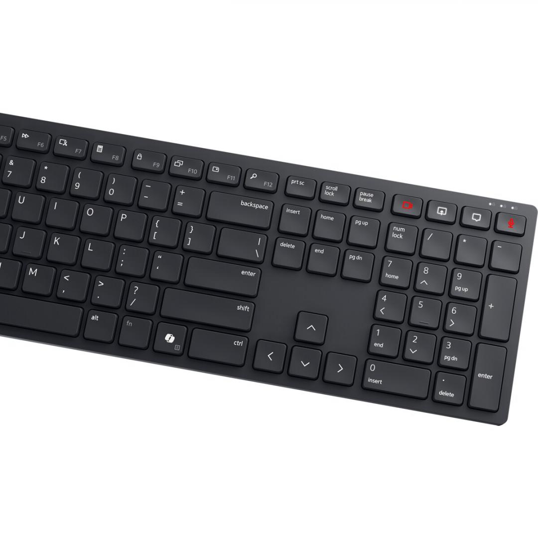 Tastierë DELL Pro Wired Collaboration KB525C, me kabëll, US International QWERTY, e zezë