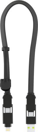 Kabllo shumëfunksionale Rolling Square InCharge XL, 30cm, 100W, USB C Lightning Micro USB
