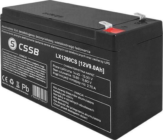 Bateri AGM pa mirëmbajtje 12V 9Ah, për lodra, UPS, e zezë