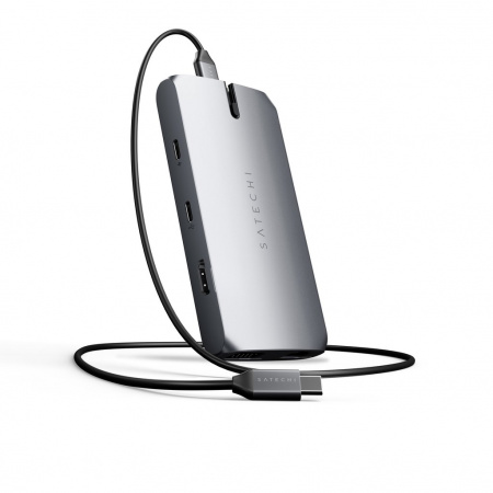 Адаптер Satechi USB-C On-the-go Multiport, сив