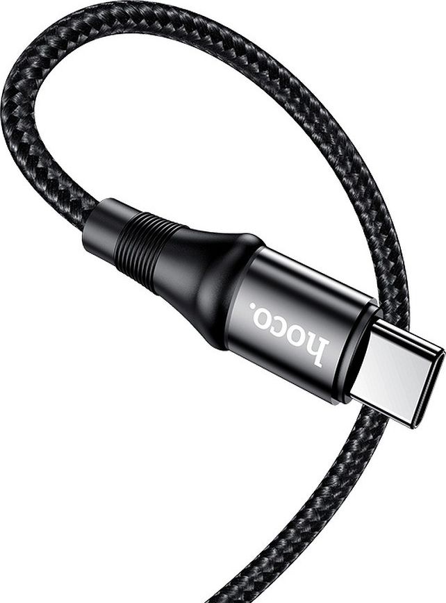 Kabllo USB Hoco USB-C në USB-C, 1m, 100W, e zezë