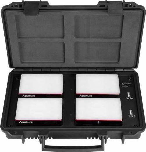 Set llampa studio LED Aputure MC Travel Kit, 4 copë, me kontroll aplikacioni, shumëngjyrëshe