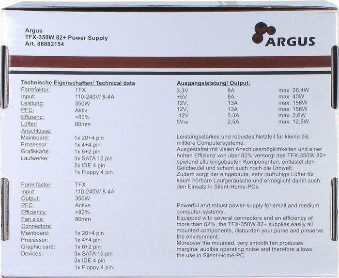 Burim energjie Inter-Tech TFX 88882154 TFX, 350W