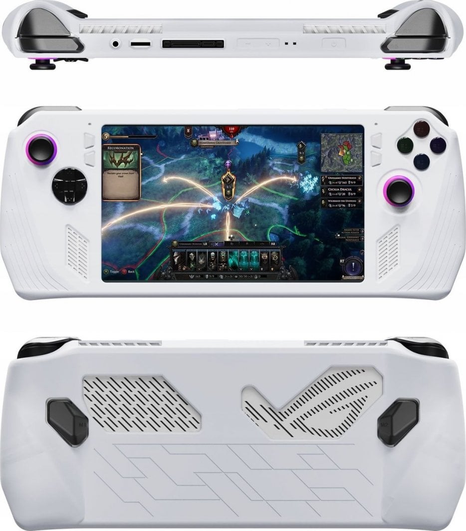 Mbrojtëse silikoni JYS JYS-RA006 për Asus ROG Ally, pouch sleeve, e bardhë