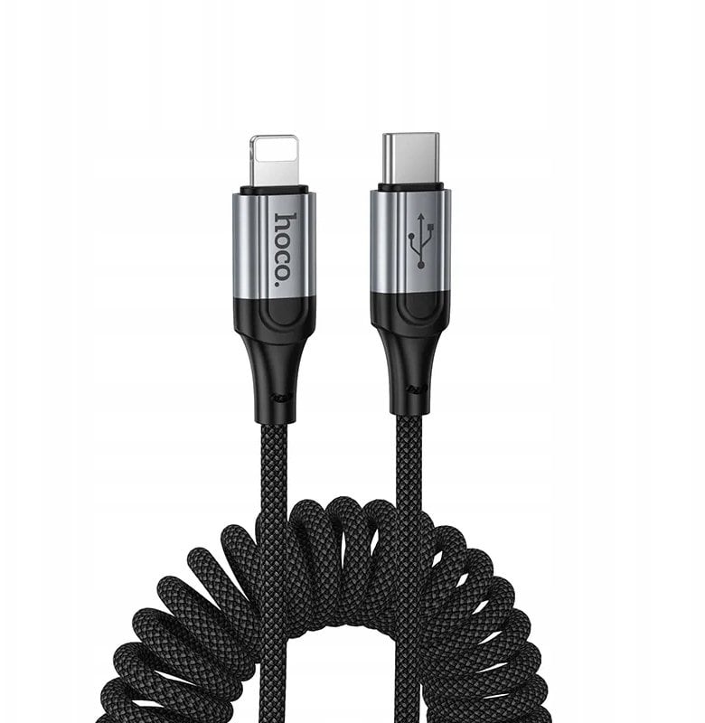 Kabllo karikimi Hoco X121, USB C në Lightning, 1.5m, 27W, i zi