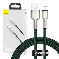 Kabllo karikimi Baseus CAFULE USB A në Lightning, 1 m, 2.4A, jeshile