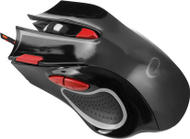 Mouse me kabllo Esperanza Hawk EGM401KR, optik, për gaming, i zi me të kuqe