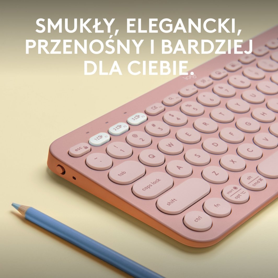 Tastierë Logitech Pebble, wireless, US INTL, rozë