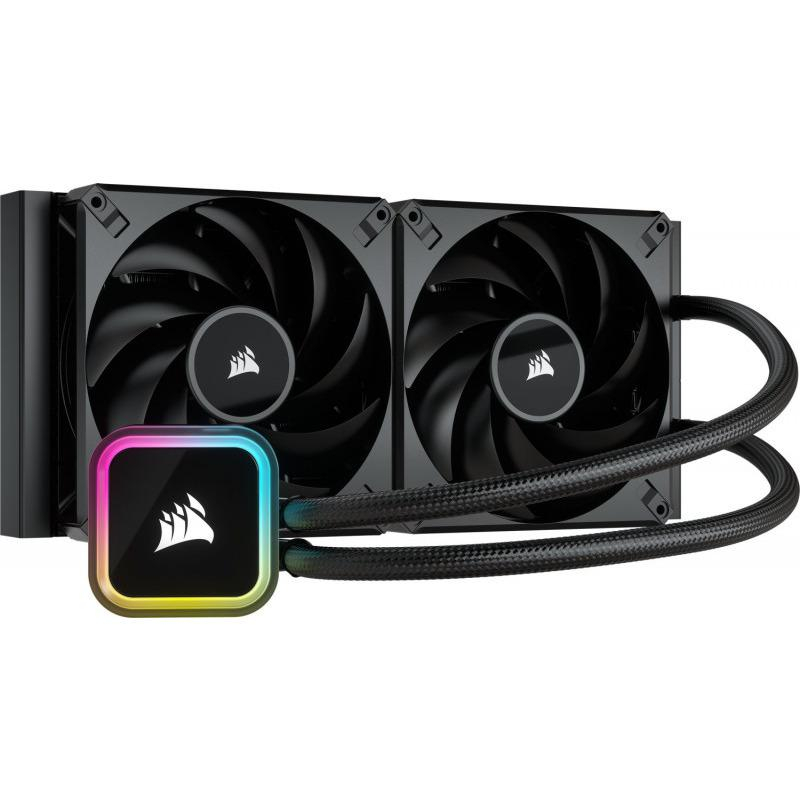 Ftohës uji për CPU Corsair iCUE H115i RGB ELITE, 280mm, 2x 140mm PWM, i zi