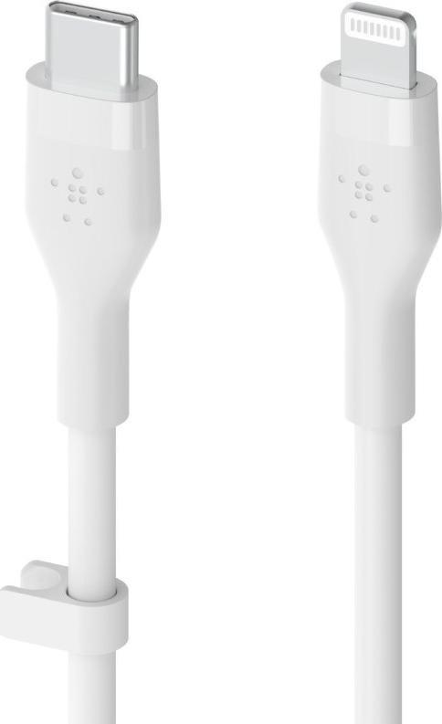Kabllo karikimi Belkin CAA009BT2M, USB-C në Lightning, 2 m, e bardhë