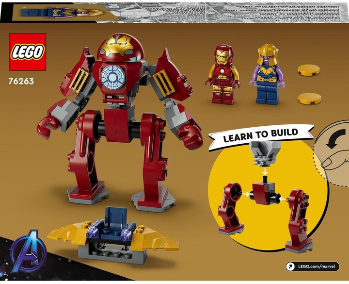Set LEGO® Marvel 76263 Iron Man Hulkbuster Vs. Thanos, 66 pjesë