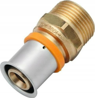 Zhvandës press KAN-therm, 25x1/2", me filet mashkullor, bronz