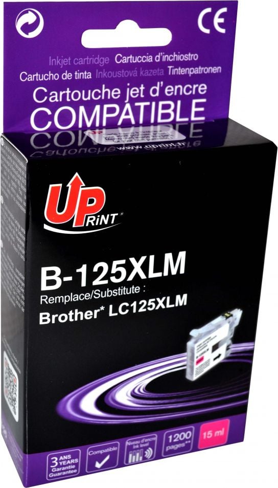 Kartutshë printeri Uprint Brother LC125XL, kompatibile, magenta