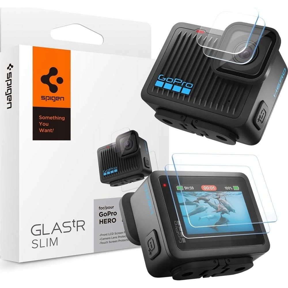 Mbrojtësi i ekranit Spigen Glas.tR Slim për GoPro Hero, 4 copë