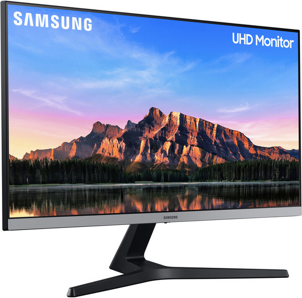 Monitor Samsung LU28R550UQRXEN, 28", 3840 x 2160 (4K UHD), i hirtë i errët
