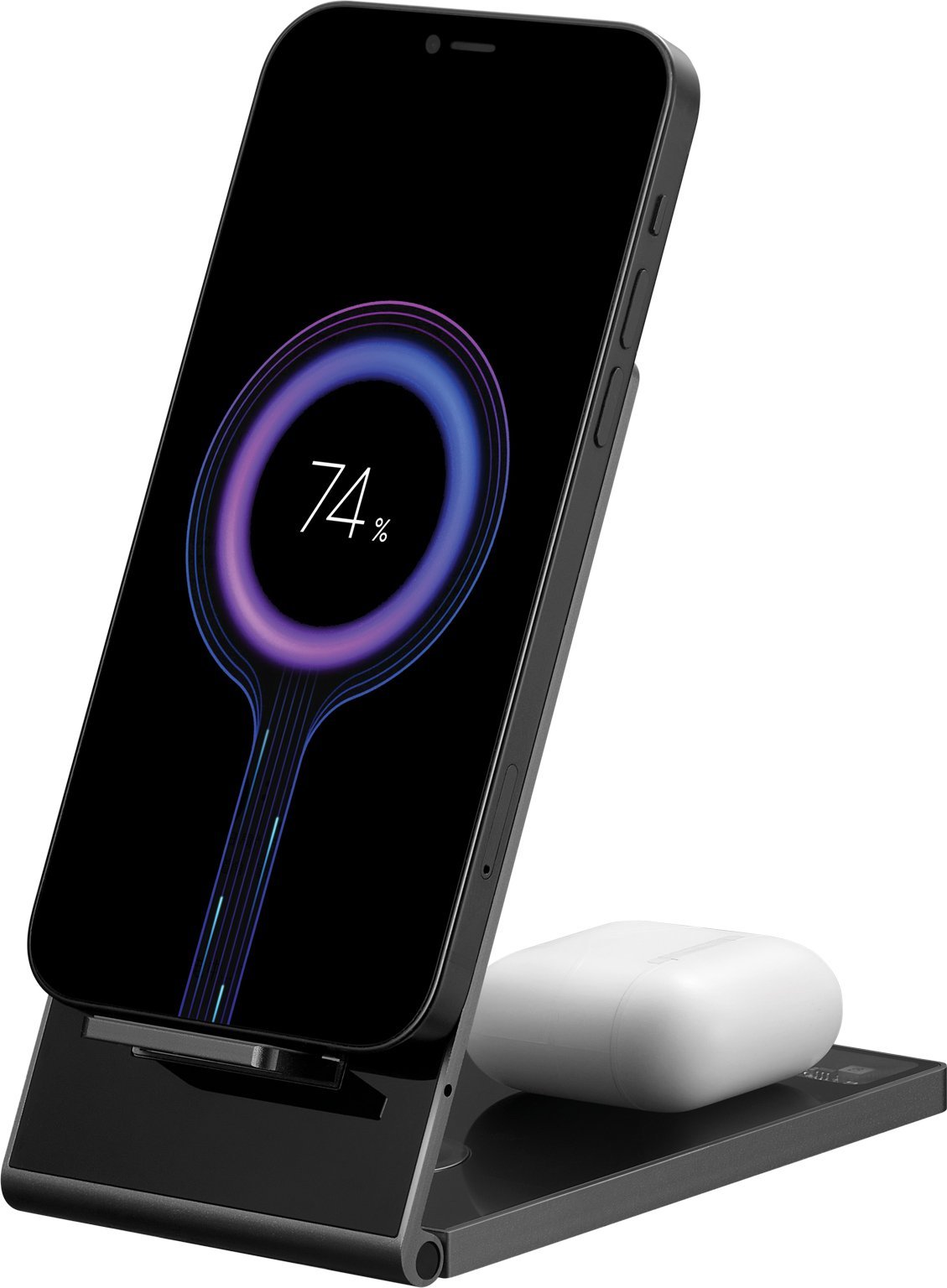 Karikues wireless Sandberg 3in1 Wireless Charger Stand, mbajtës për smartphone, AirPods dhe smartwatch, i zi