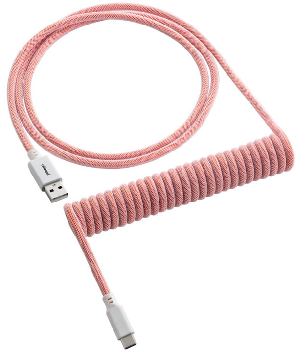 Kabllo spirale CableMod Classic, USB-C/USB-A, 1,5m, e portokalltë