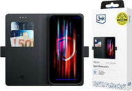 Këllëf portofol 3mk Wallet Case për Apple iPhone 14 Pro, me kapak magnetik, me mbajtëse, i zi