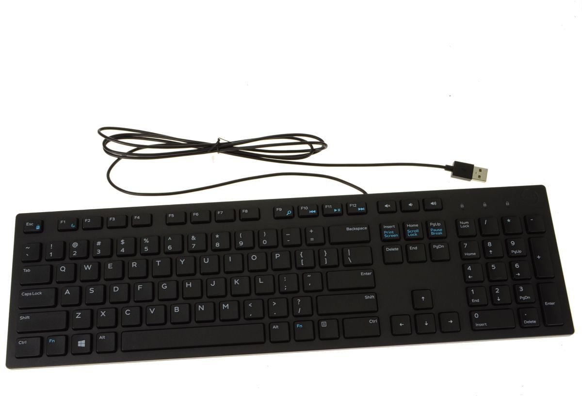 Tastierë Dell 104 Key USB Multimedia, me kabllo, e zezë