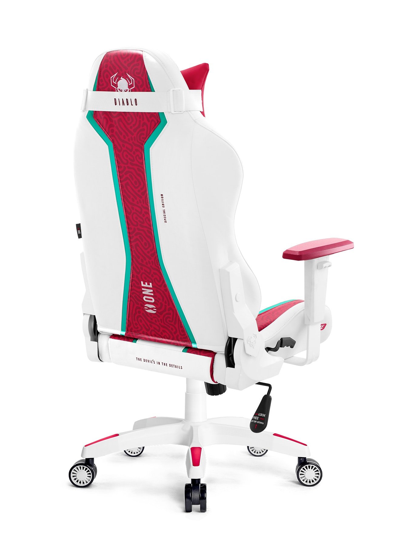 Karrige gaming Diablo X-One 2.0 Candy Rose, madhësi normale, rozë me të bardhë