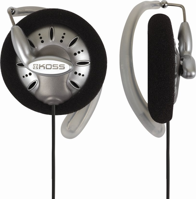 Kufje sportive KOSS KSC-75, clip-on, me tel, gri