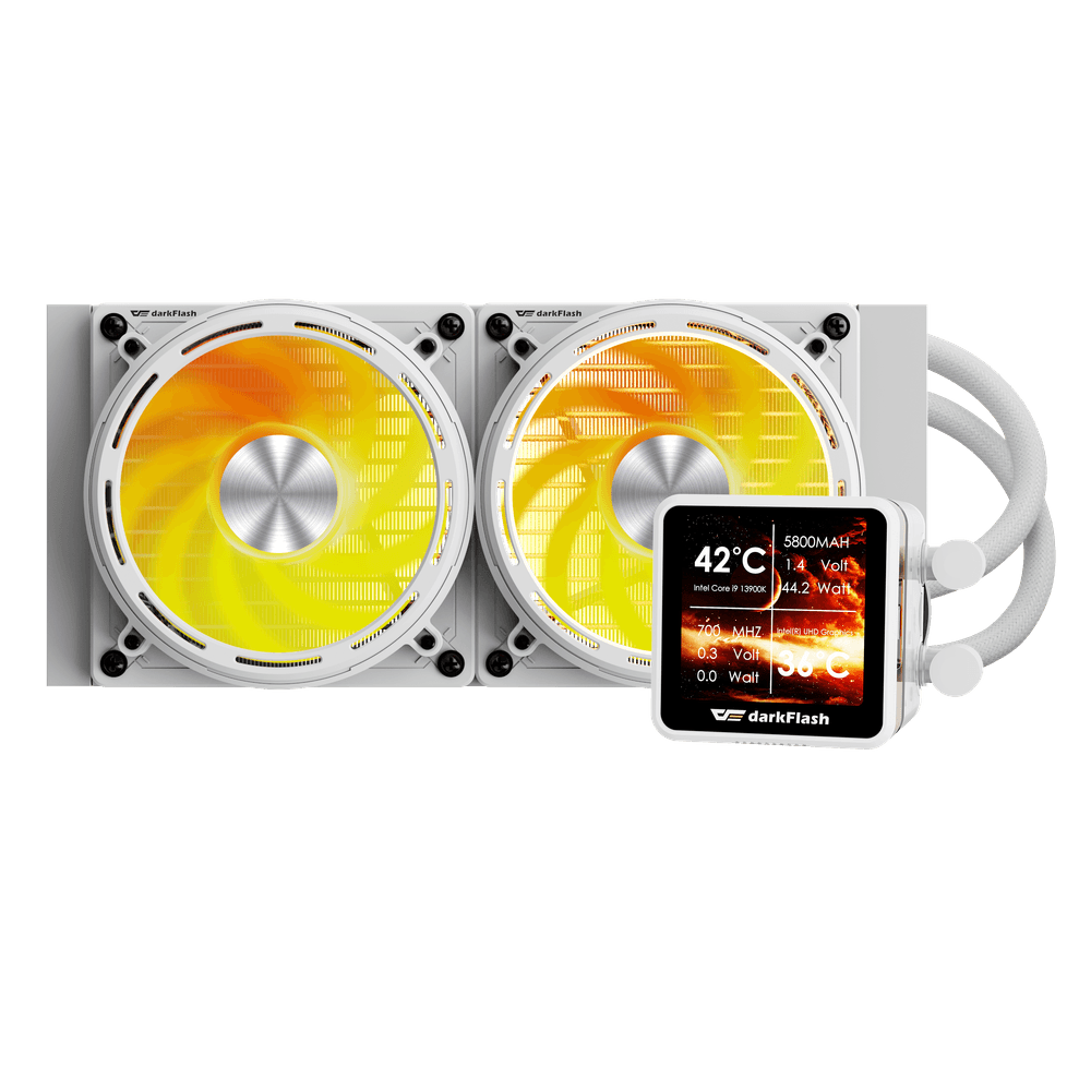 Ftohës Darkflash DE240 AIO Liquid Cooler, 240mm, i bardhë