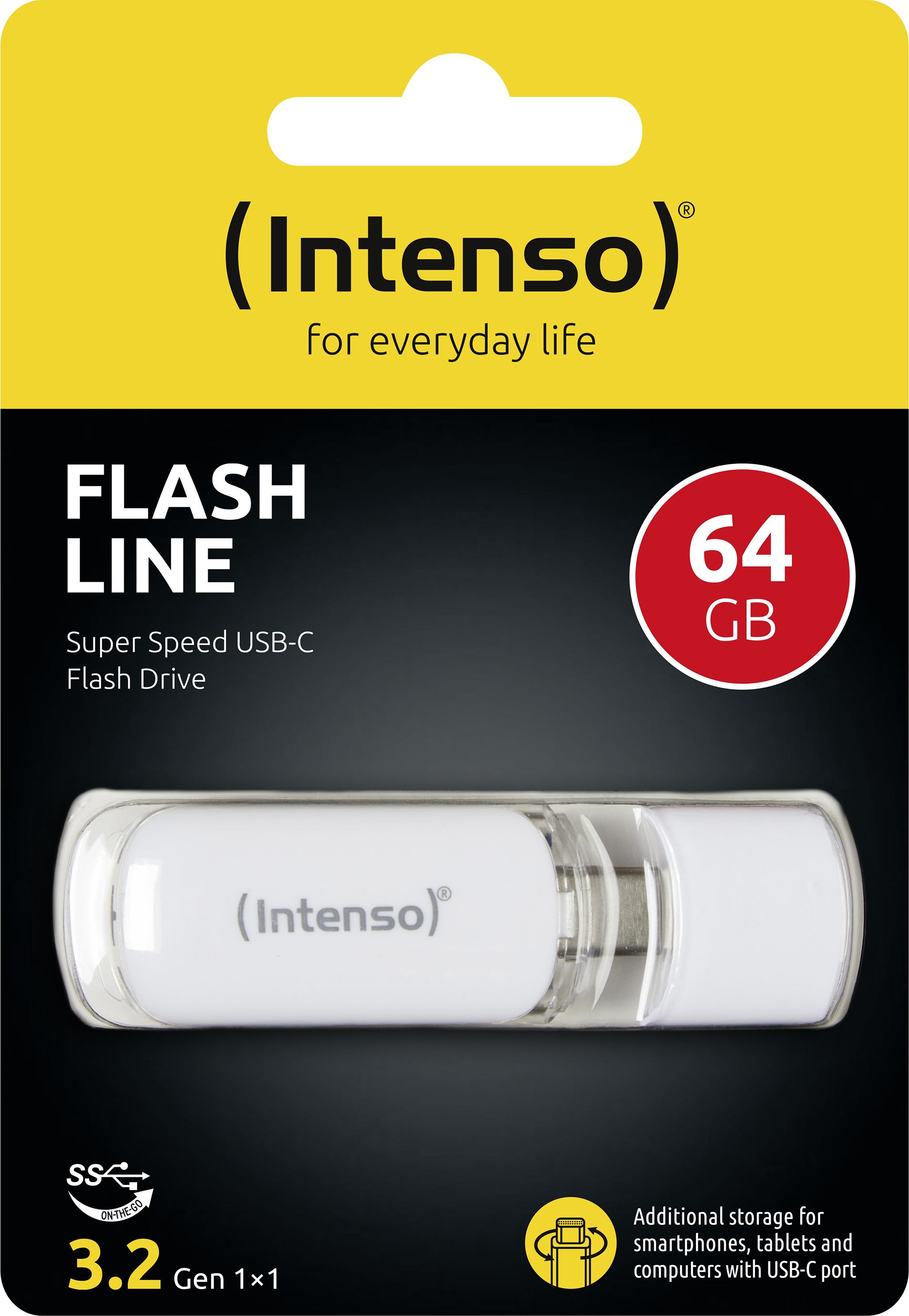 USB Intenso Flash Line, 64GB, USB Type C, gri 3