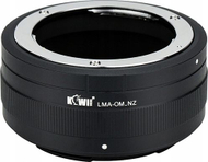 Përshtatës lentesh KiwiFotos Olympus OM për kamera Nikon Z, i zi