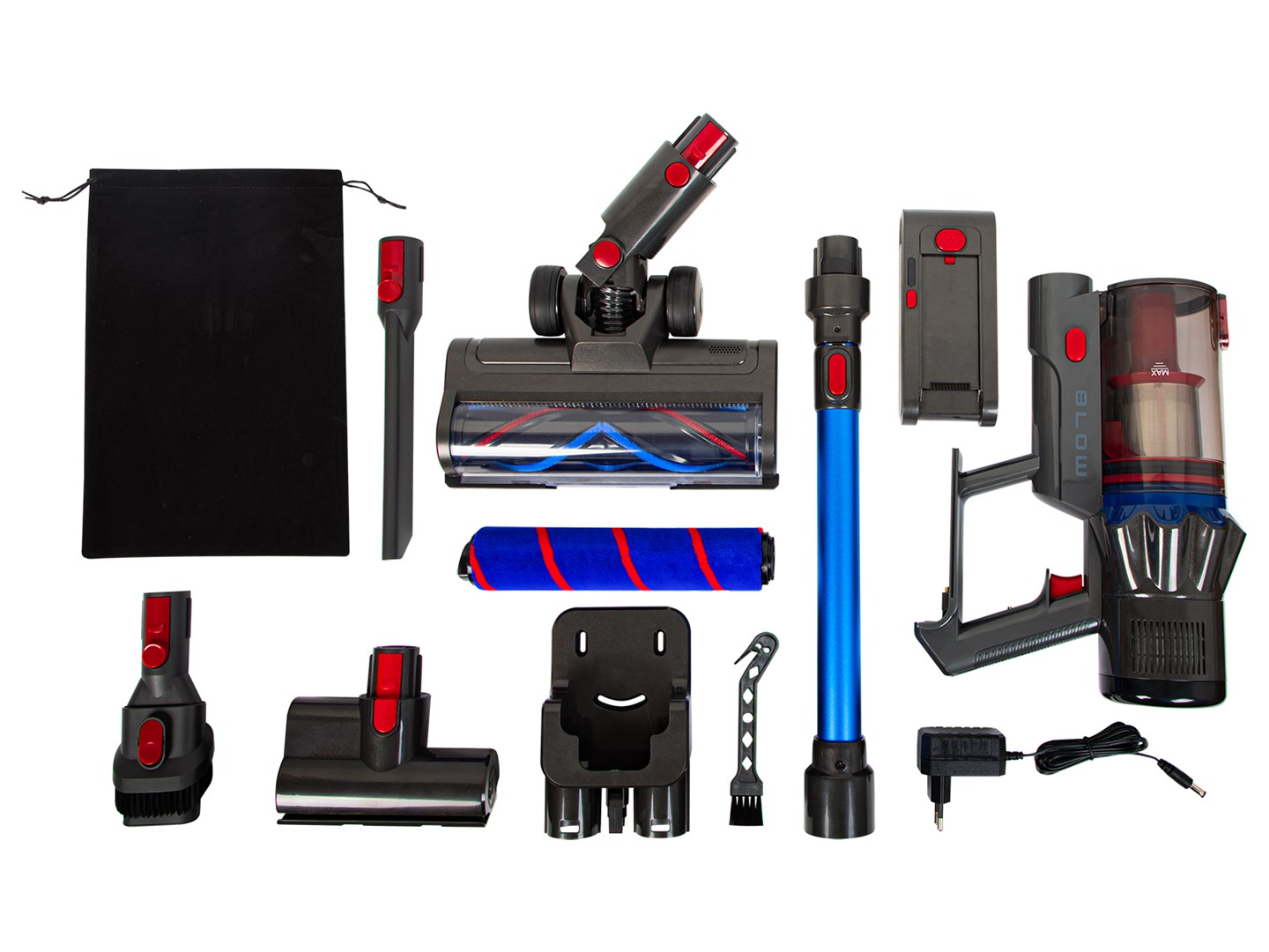 Fshesë me bateri Blow UP450, 450W, 0.8L, gri blu