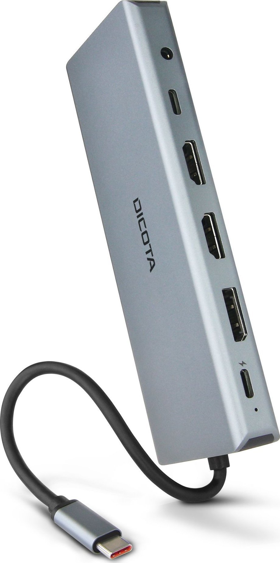 Hub USB C DICOTA D32065, USB 3.2 Gen 1, 100W PD, argjendtë