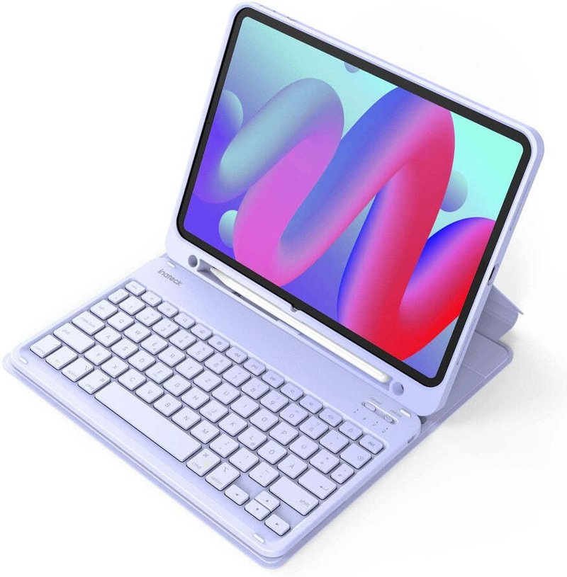Këllëf me tastierë për iPad Air 11", 10.9", Pro 11", ultralehtë, magnetik, i zi