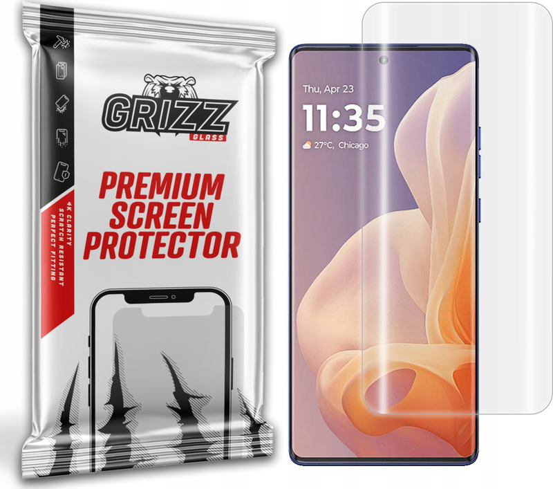 Mbrojtës ekrani GrizzGlass Hydrogel për Motorola Moto G85, fleksibël, transparent