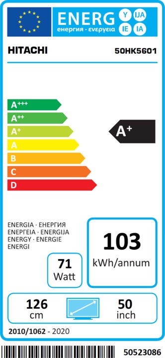 LED Телевизор Hitachi ТВ 50HK5601 - 50 "(127 см)