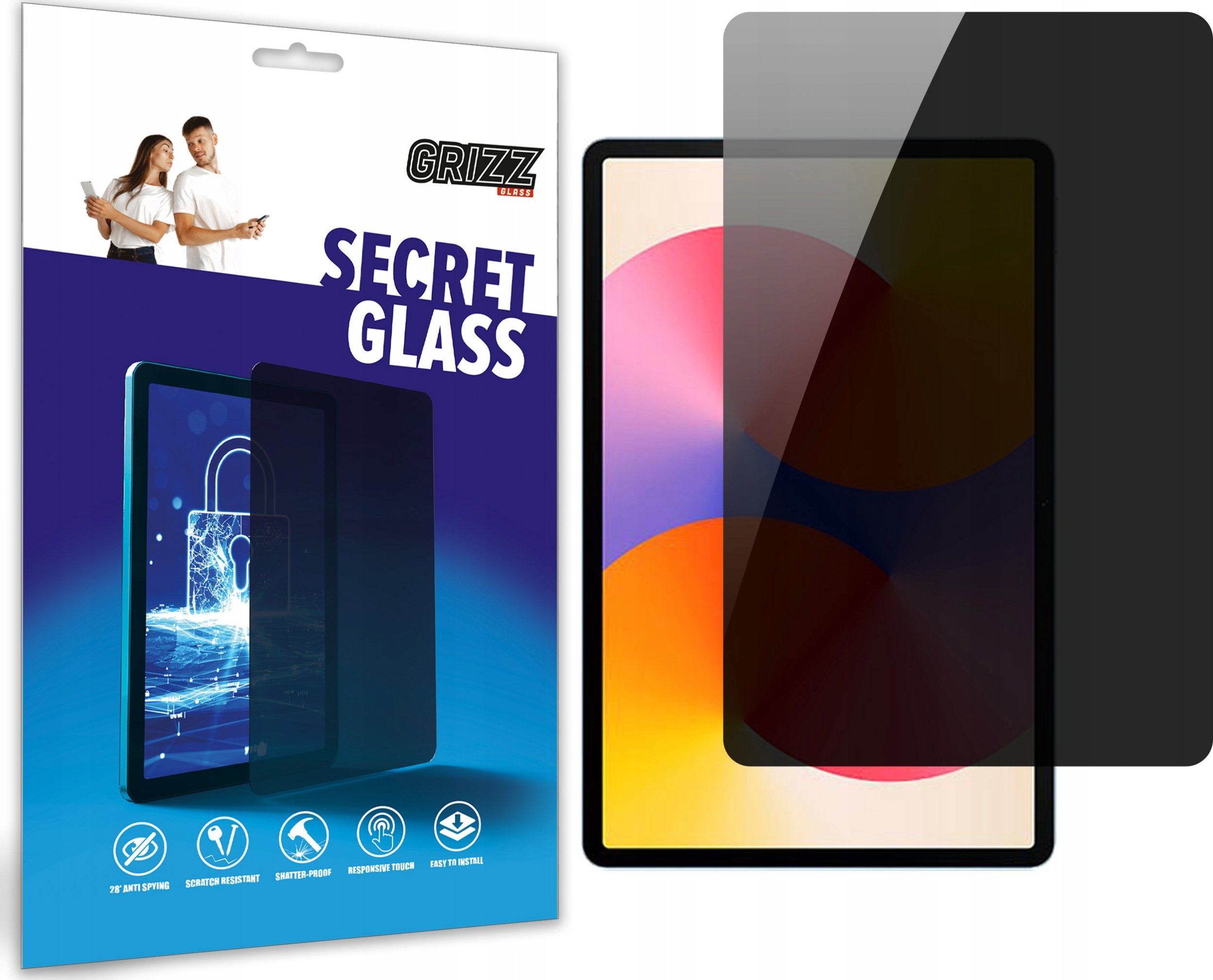 Xham mbrojtës privat Grizz SecretGlass për Huawei MatePad SE 11 2024, efekt privatësie, rezistent ndaj gërvishtjeve, transparent